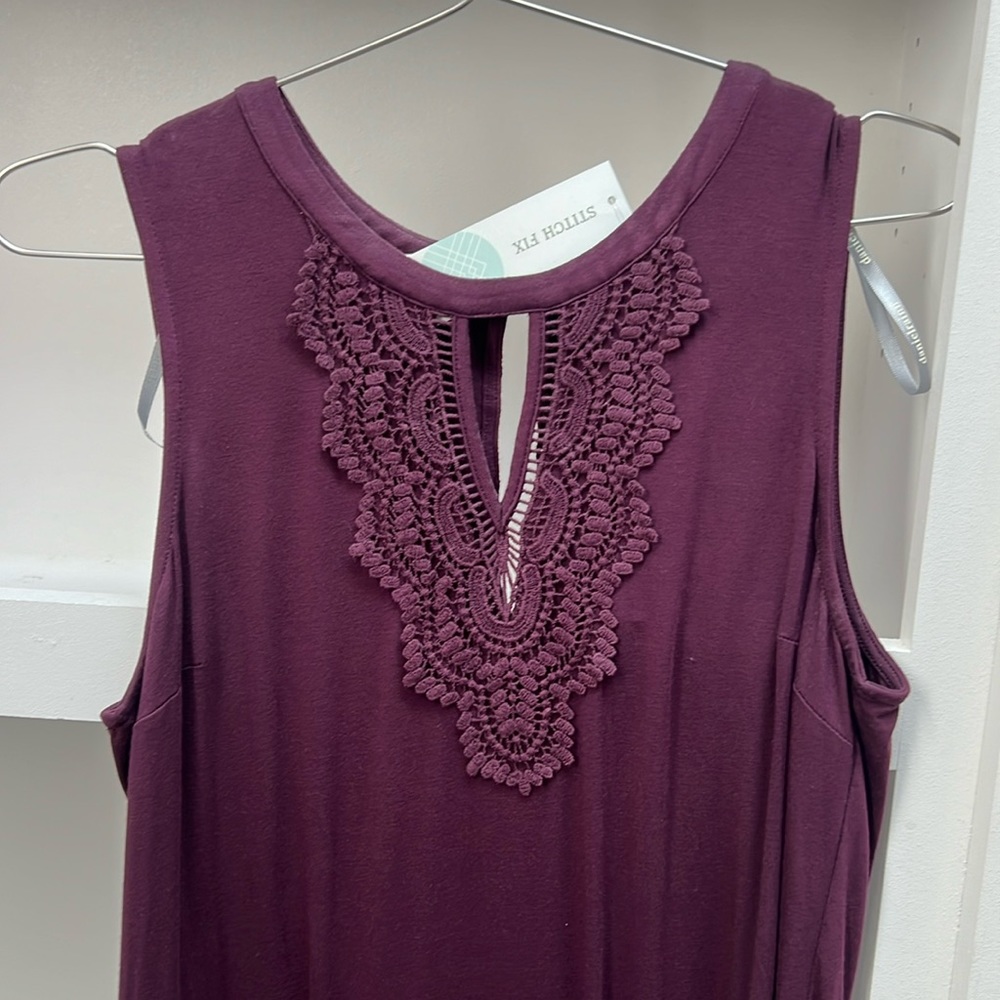 Quin Split Back Keyhole Knit Tank